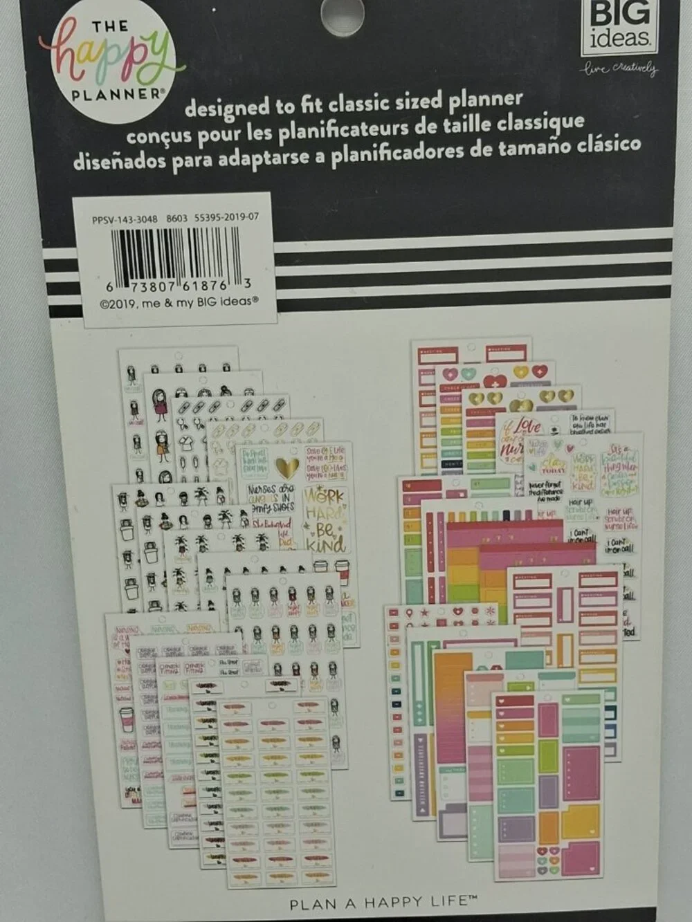 Happy Planner NURSE 1078 Pieces 30 Pages of Stickers ( few stickers missing)